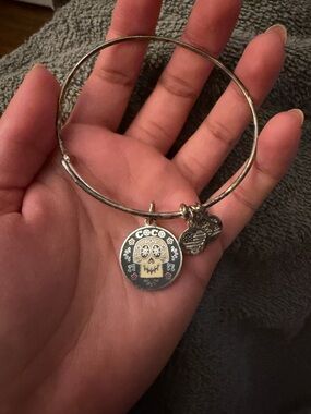 Alex and Ani Gold and Silver Coco Day of the Dead Charm Bangle
